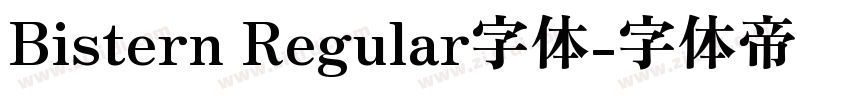 Bistern Regular字体字体转换